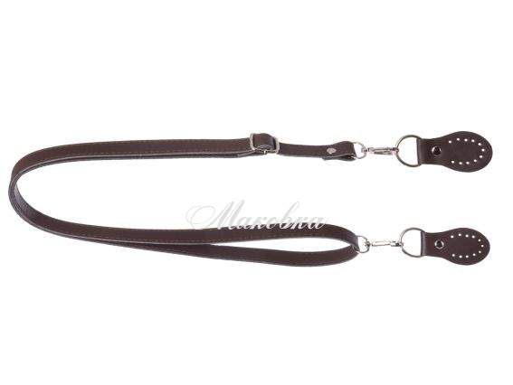 Ручка для сумки регулируемая 84619 экокожа цвет Шоколад, с пришивными шлевками ,1 шт Ручка для сумки регулируемая 84619 экокожа цвет Шоколад, с пришивными шлевками ,1 шт