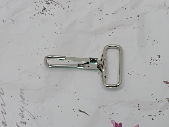 Карабін-гачок металевий для рюкзаків та сумок , проріз 30 мм, дротяний неповоротний (товщина 2.5 мм)