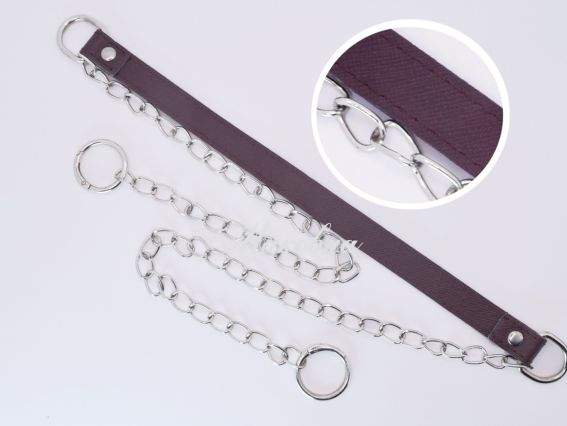 Ручка комбинированная Эко кожа , Гнилая Вишня с цепочкоами