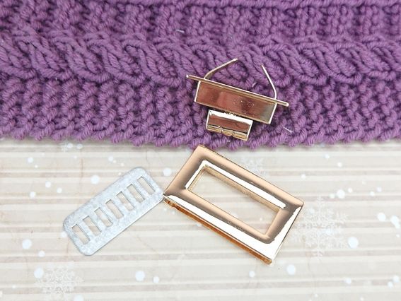 Сумочный замочек Твист Светлое ЗОЛОТО прямоугольный поворотный (Твист) 40х20мм 1 шт