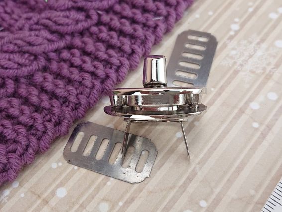 Сумочний замочок Твіст ПЛАТИНА овальний 30х25мм 1 шт