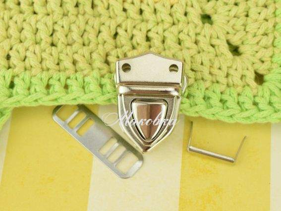 Замок портфельний №4575 Платина , трикутний, 30х35мм та 28х36мм 1 шт Замок портфельний №4575 Платина , трикутний, 30х35мм та 28х36мм 1 шт