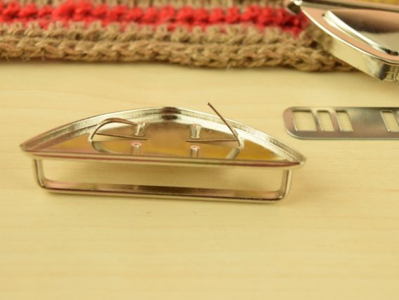 Сумочний замочок портфельний №4578 колір платина, розмір 60х30 мм і 60х35мм, 1 шт