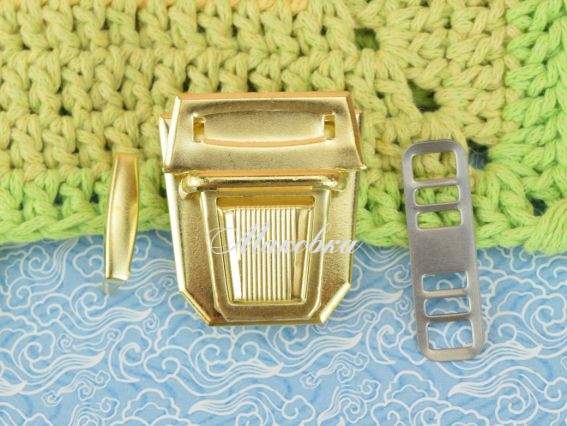 Замок портфельний №4584 кутуватий , Золото Замок портфельний №4584 кутуватий , Золото