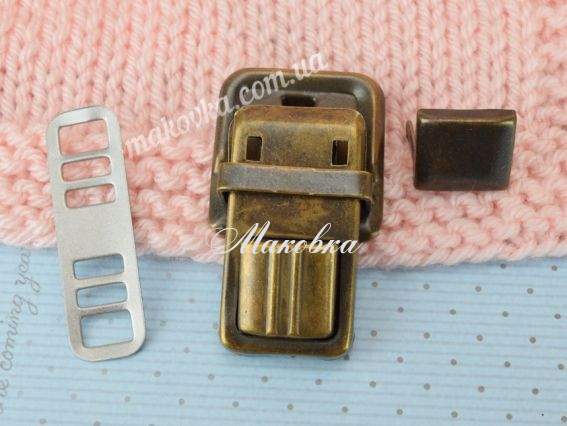 Замок портфельний №4585 квадратний , антична Бронза Замок портфельний №4585 квадратний , антична Бронза