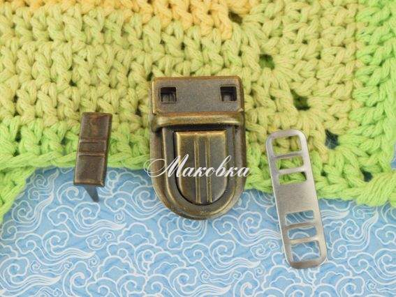 Замок портфельный №4586 античная БРОНЗА, 1 шт