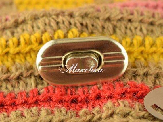 Замок для сумки №4593 ПЛАТИНА овальний поворотний (Твіст) 35х18мм 1 шт Замок для сумки №4593 ПЛАТИНА овальний поворотний (Твіст) 35х18мм 1 шт