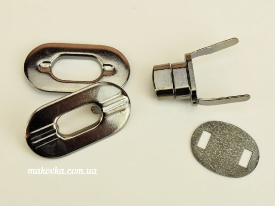 Замок для сумки №8459 ЧЕРНЫЙ овальный поворотний (Твист) 1 шт Замок для сумки №8459 ЧЕРНЫЙ овальный поворотний (Твист) 1 шт