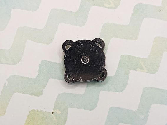 Сумочний замочок, застібка кнопка кругла магнітна, що пришивається для сумки, 18 мм колір чорний