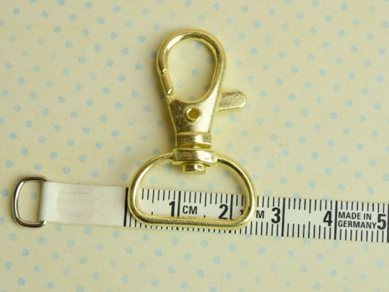 Лобстер застібка для сумки 25x40x5 мм, Світло Золотий 1 шт