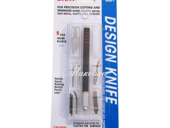 Набір для моделювання 6001, Макетний ніж, 7 насадок, 5 лез, DAFA