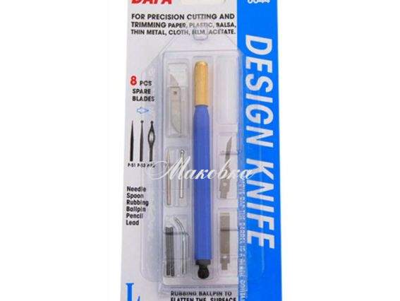 Набір для моделювання 6044, Макетний ніж, 7 насадок, 8 лез, DAFA