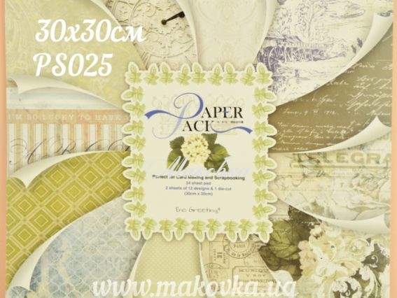 Альбом скрап бумаги  PS025 Eno Greeting 30х30 см Альбом скрап бумаги  PS025 Eno Greeting 30х30 см