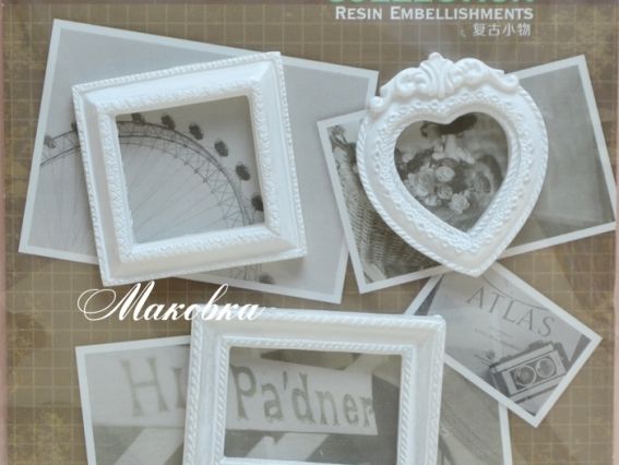 Набор объёмных украшений "Рамочки", 3 шт,  Eno Greeting 