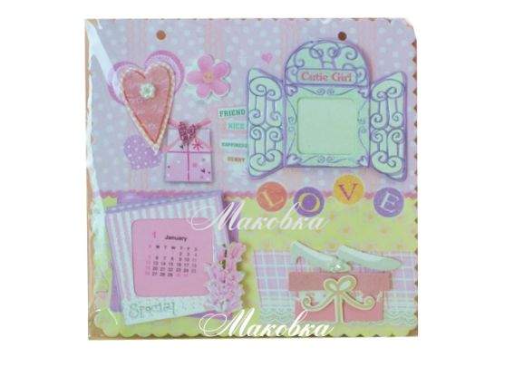 Календарь-фоторамка 18х18 см, Комната модницы, Eno Greeting Календарь-фоторамка 18х18 см, Комната модницы, Eno Greeting