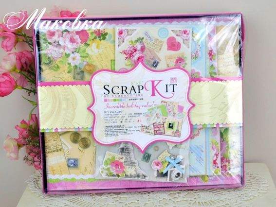 Набор для создания фото-альбома 8х8 Париж и розы, Eno Greeting Набор для создания фото-альбома 8х8 Париж и розы, Eno Greeting