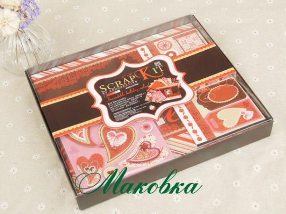 Набор для создания фото-альбома 8х8 Сердечки, Eno Greeting Набор для создания фото-альбома 8х8 Сердечки, Eno Greeting