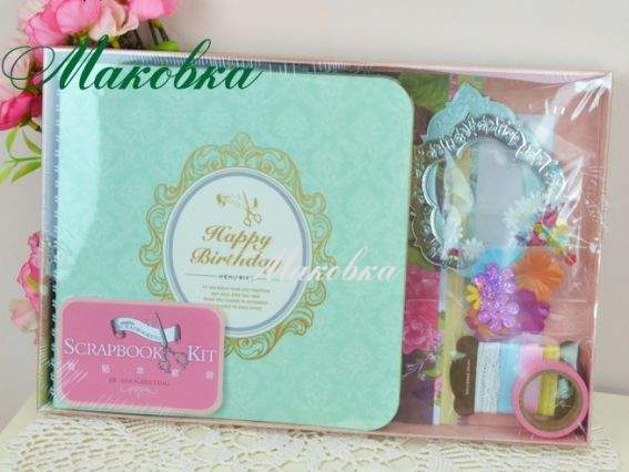 Набор для создания фотоальбома Салатовый, Happy Birthday, Eno Greeting Набор для создания фотоальбома Салатовый, Happy Birthday, Eno Greeting