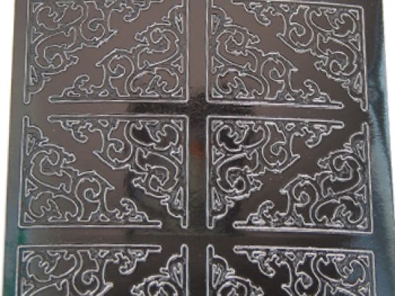 Контурные стикеры черные Классические уголки, 10х23см, 1.3303, JEJE Контурные стикеры черные Классические уголки, 10х23см, 1.3303, JEJE