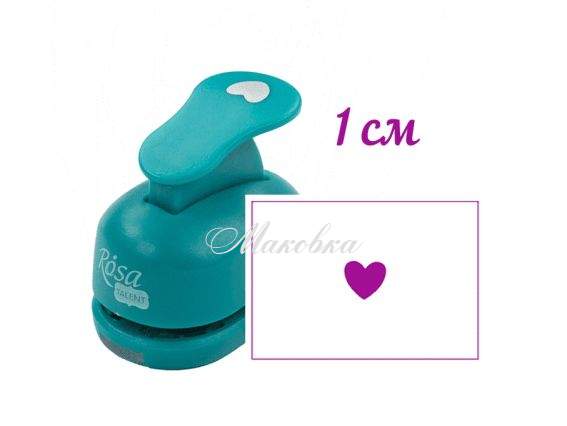 Дирокол (компостер) фігурний Серце, 1 см, ROSA TALENT 880306Е Дирокол (компостер) фігурний Серце, 1 см, ROSA TALENT 880306Е