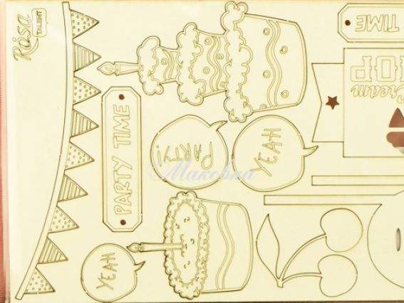 Чипборд для скрапбукинга Cake delicious 4, ROSA Talent 94232045 Чипборд для скрапбукинга Cake delicious 4, ROSA Talent 94232045