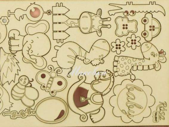 Чипборд для скрапбукинга Детские мотивы 4, ROSA Talent 94232054 Чипборд для скрапбукинга Детские мотивы 4, ROSA Talent 94232054