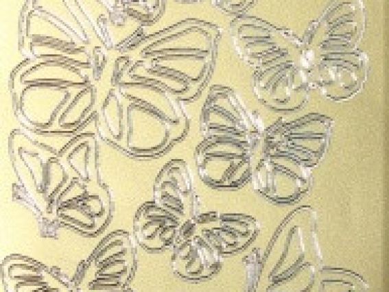 Контурные стикеры Бабочки, золото SCB1500200, ScrapBerrys Контурные стикеры Бабочки, золото SCB1500200, ScrapBerrys