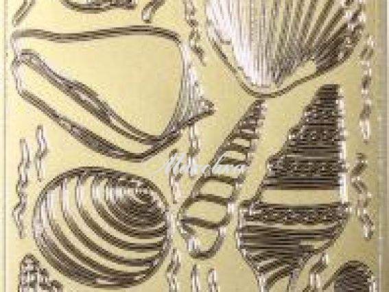 Контурные стикеры Черепашки (Ракушки), золото SCB1502890, ScrapBerrys Контурные стикеры Черепашки (Ракушки), золото SCB1502890, ScrapBerrys