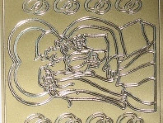 Контурные стикеры Жених и Невеста, золото SCB1517680, ScrapBerrys Контурные стикеры Жених и Невеста, золото SCB1517680, ScrapBerrys