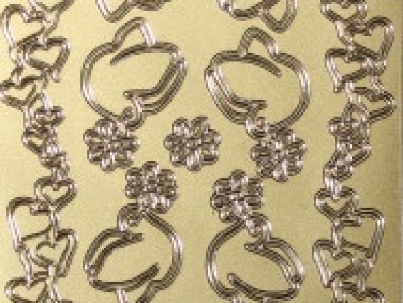 Контурные стикеры Голубки, золото SCB1520000, ScrapBerrys Контурные стикеры Голубки, золото SCB1520000, ScrapBerrys