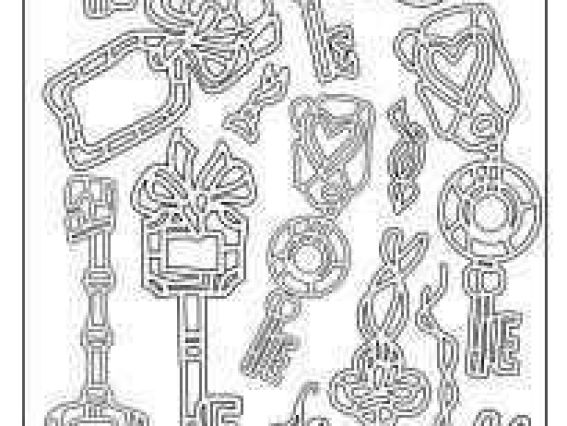 Контурные стикеры Ключики, серебро SCB1522411, ScrapBerrys Контурные стикеры Ключики, серебро SCB1522411, ScrapBerrys