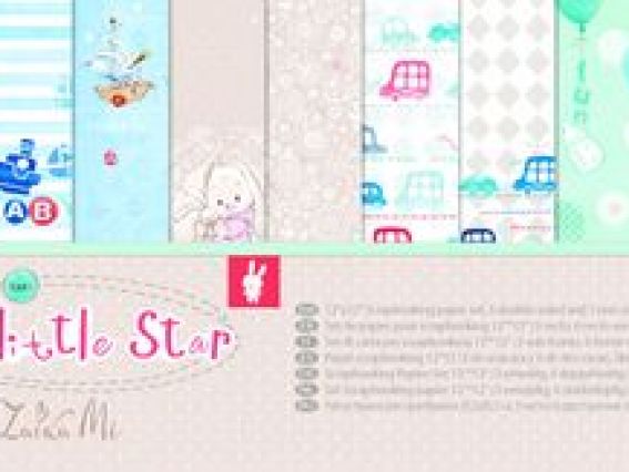 Набор дизайнерской бумаги Зайка Ми Моя Звездочка , 9 л,  Scrap Berrys SCB220607300 Набор дизайнерской бумаги Зайка Ми Моя Звездочка , 9 л,  Scrap Berrys SCB220607300