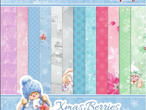 Набор дизайнерской бумаги Зайка Ми, Зимняя Ягодка, 24 л, 15х15 см Scrap Berrys SCB220607509 Набор дизайнерской бумаги Зайка Ми, Зимняя Ягодка, 24 л, 15х15 см Scrap Berrys SCB220607509