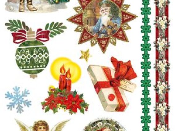 Набор новогодних натирок 12х20 см Новогодние подарки, Scrap Berrys SCB 22062022 Набор новогодних натирок 12х20 см Новогодние подарки, Scrap Berrys SCB 22062022