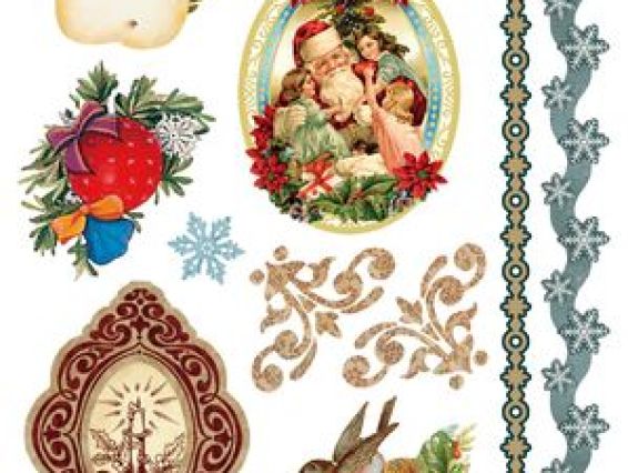 Набор новогодних натирок 12х20 см Снеговик, Scrap Berrys SCB22062031 Набор новогодних натирок 12х20 см Снеговик, Scrap Berrys SCB22062031