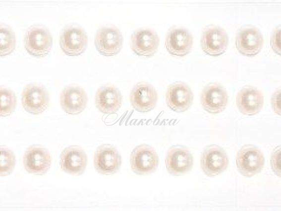 Полу-жемчужинки клеевые 6 мм, белые (кремовые), 39 шт Scrap Berrys Полу-жемчужинки клеевые 6 мм, белые (кремовые), 39 шт Scrap Berrys