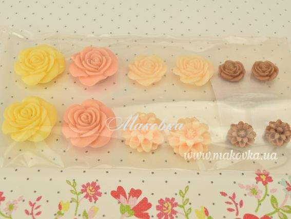 Набор объемных полимерных цветочков ШЕББИ, Scrap Berrys SCB250303 Набор объемных полимерных цветочков ШЕББИ, Scrap Berrys SCB250303