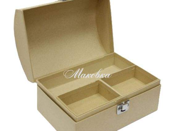 Заготовка шкатулки с органайзером из папье-маше , 21x15x12.5 см SCB271054 Заготовка шкатулки с органайзером из папье-маше , 21x15x12.5 см SCB271054