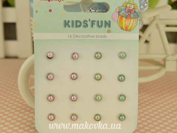 Набор декоративных брадсов-жемчужин Забава Scrap Berrys SCB34001037(малиновый, персиковый, зеленый) Набор декоративных брадсов-жемчужин Забава Scrap Berrys SCB34001037(малиновый, персиковый, зеленый)