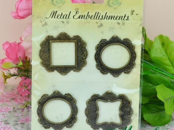 Набор рамочек Ажурные, ScrapBerrys, SCB341106, бронза Набор рамочек Ажурные, ScrapBerrys, SCB341106, бронза