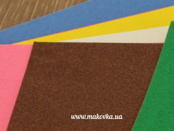 Набір вельветового паперу, 7 аркушів, 7 різних кольорів, розмір А5 ,Tz-10104 Tukzar