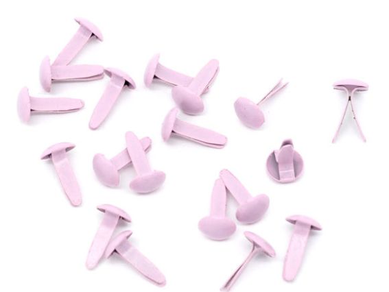 Брадс с круглой шляпкой 14х8мм, розовый, 10 шт Брадс с круглой шляпкой 14х8мм, розовый, 10 шт