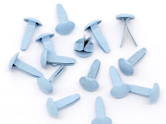 Брадс с круглой шляпкой 14х8мм, голубой, 10 шт Брадс с круглой шляпкой 14х8мм, голубой, 10 шт