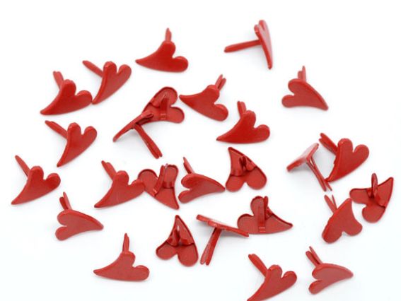 Брадс Сердце 12х11 мм, красное, 5 шт Брадс Сердце 12х11 мм, красное, 5 шт