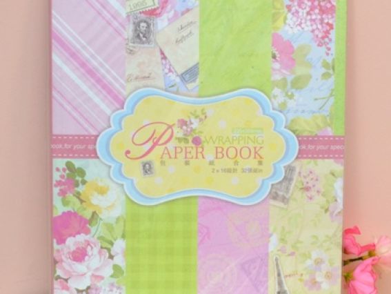 Альбом декоративной бумаги  Eno Greeting Wrapping paper book, 2х16 л Альбом декоративной бумаги  Eno Greeting Wrapping paper book, 2х16 л