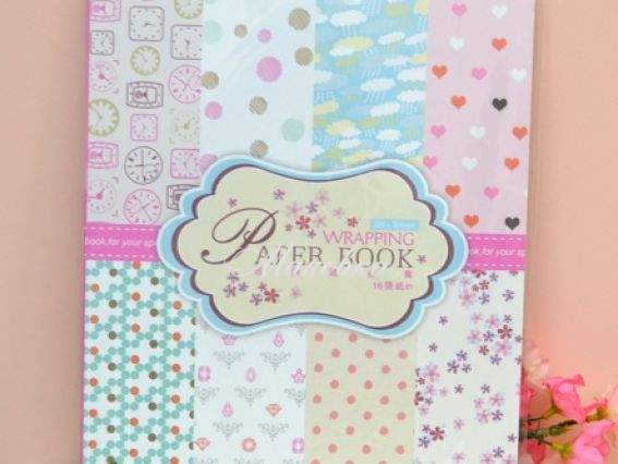 Альбом декоративной бумаги  Eno Greeting Wrapping paper book, 16 диз. 225х304 мм Альбом декоративной бумаги  Eno Greeting Wrapping paper book, 16 диз. 225х304 мм