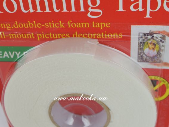 Клейка стрічка Скотч двосторонній товстий 18мм/3м ZHI DA №50811