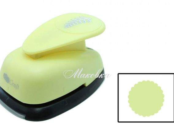 Дырокол (компостер) фигурный Круг с волнистым краем, размер 5 см, Dalprint JCDZ-120-109  Дырокол (компостер) фигурный Круг с волнистым краем, размер 5 см, Dalprint JCDZ-120-109