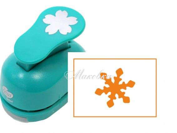 Дырокол фигурный Снежинка , размер 2,5 см, 881055 ROSA Talent