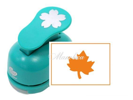 Дирокол (компостер) фігурний Лист клена, розмір 2,5 см, ROSA Talent Дирокол (компостер) фігурний Лист клена, розмір 2,5 см, ROSA Talent